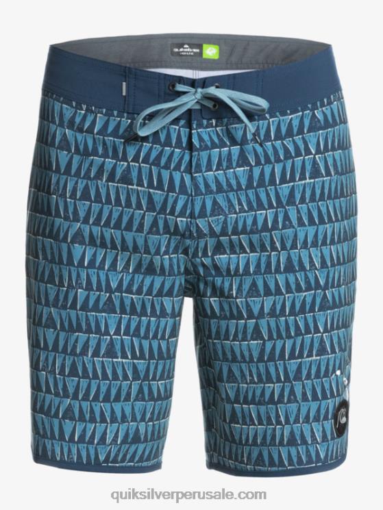 Quiksilver N8LNT1323 hombres azul provincial shorts de playa surfsilk hawaii scallop 19
