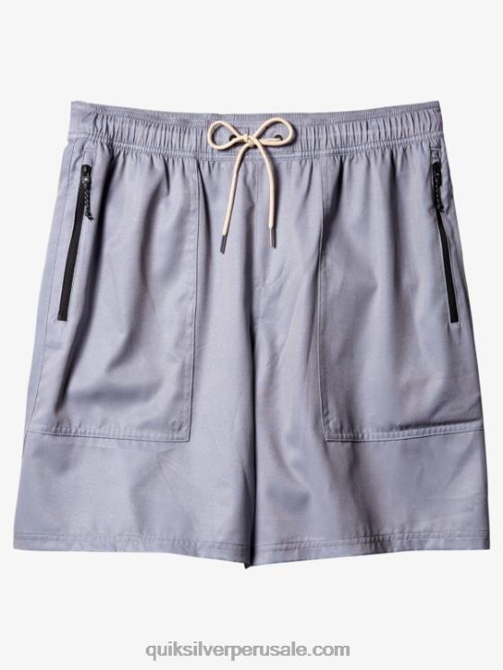 Quiksilver N8LNT1326 hombres piel de tiburon shorts de playa waterman scout con cremallera anfibio 20