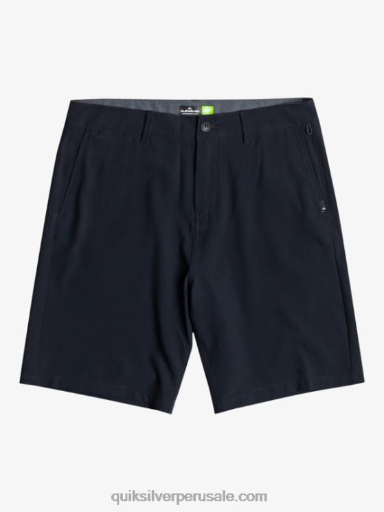 Quiksilver N8LNT138 hombres negro pantalones cortos híbridos Ocean Union Amphibian 20