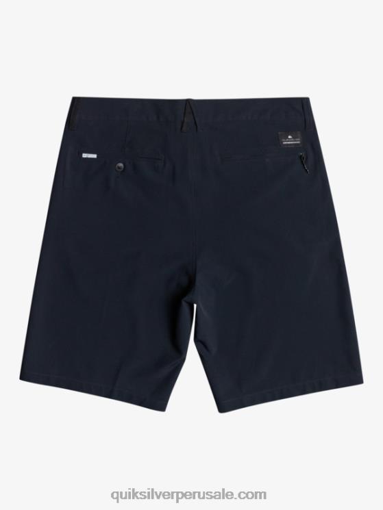 Quiksilver N8LNT138 hombres negro pantalones cortos híbridos Ocean Union Amphibian 20