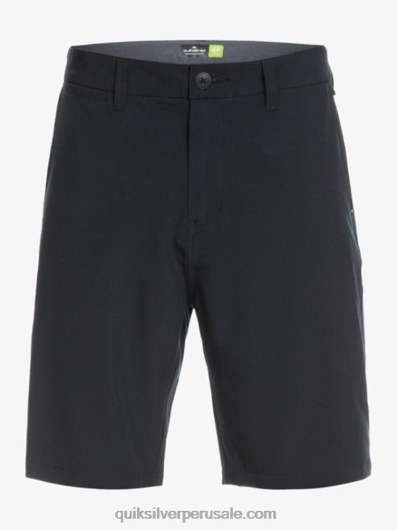 Quiksilver N8LNT138 hombres negro pantalones cortos híbridos Ocean Union Amphibian 20
