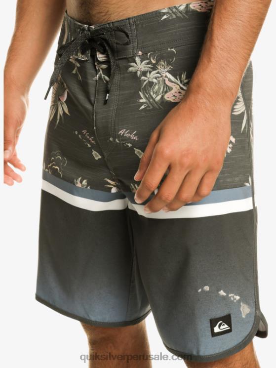 Quiksilver N8LNT1397 hombres mar de bering shorts de playa surfsilk division scallop 19