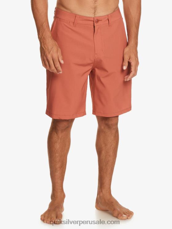 Quiksilver N8LNT139 hombres arcilla cocida pantalones cortos híbridos Ocean Union Amphibian 20