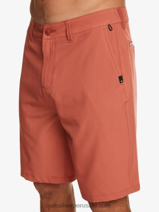 Quiksilver N8LNT139 hombres arcilla cocida pantalones cortos híbridos Ocean Union Amphibian 20