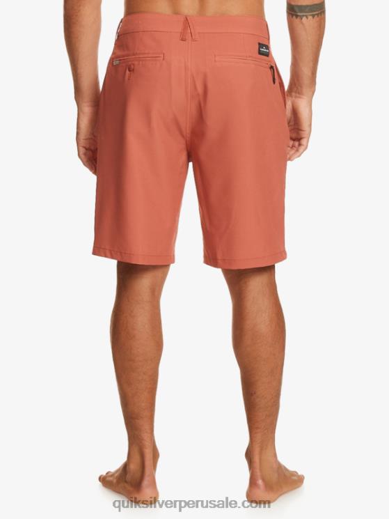 Quiksilver N8LNT139 hombres arcilla cocida pantalones cortos híbridos Ocean Union Amphibian 20