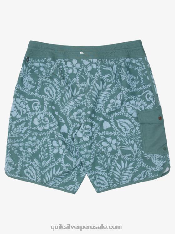 Quiksilver N8LNT1418 hombres humo pino llegada lei shorts de baño lei 20 festoneados de la llegada de waterman