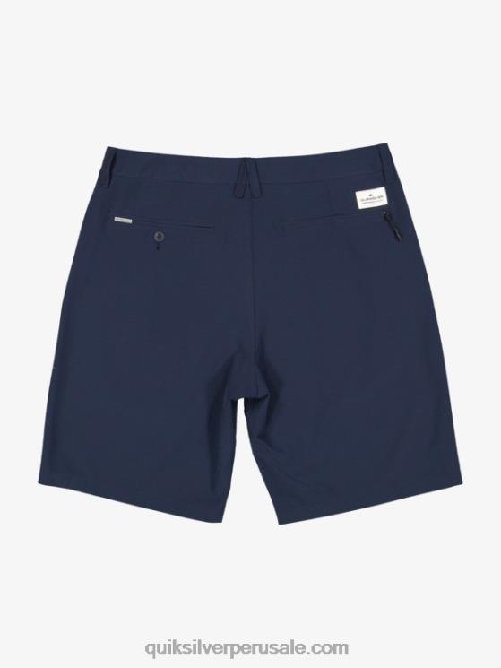 Quiksilver N8LNT142 hombres chaqueta azul marino pantalones cortos híbridos Ocean Union Amphibian 20