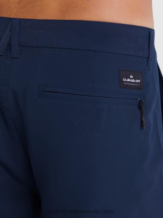 Quiksilver N8LNT142 hombres chaqueta azul marino pantalones cortos híbridos Ocean Union Amphibian 20