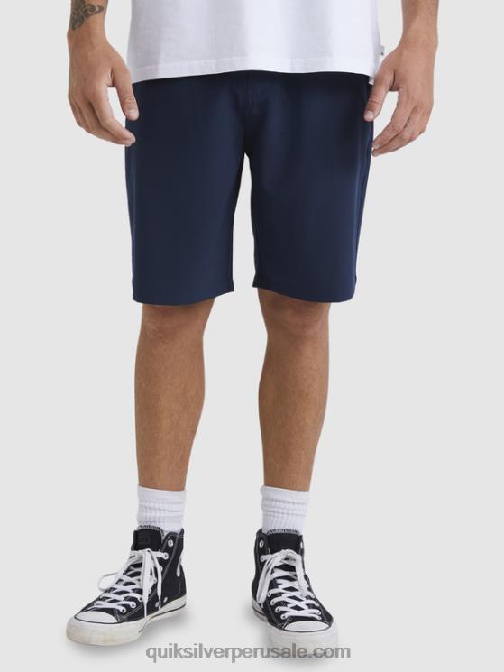 Quiksilver N8LNT142 hombres chaqueta azul marino pantalones cortos híbridos Ocean Union Amphibian 20