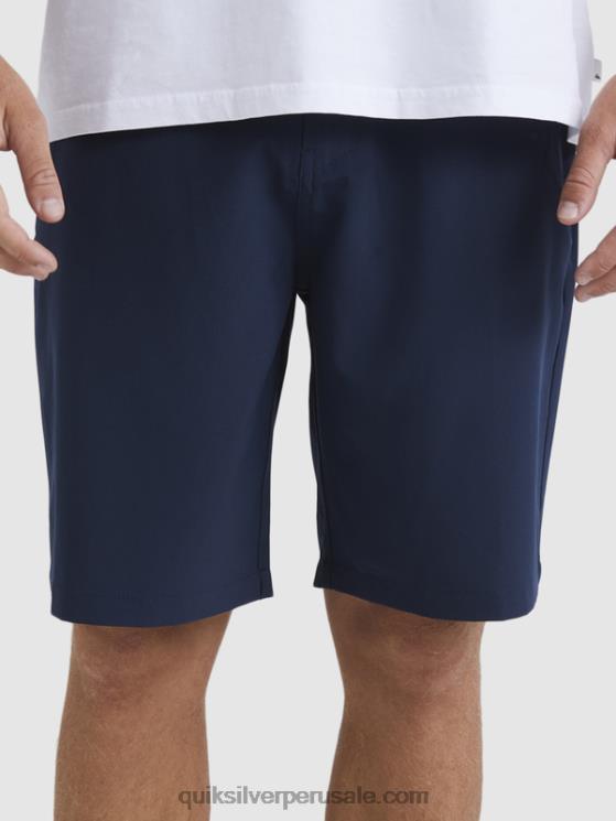 Quiksilver N8LNT142 hombres chaqueta azul marino pantalones cortos híbridos Ocean Union Amphibian 20