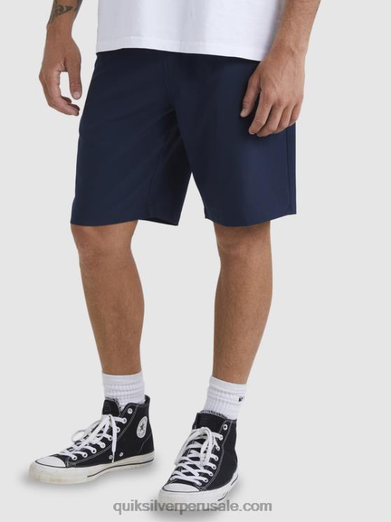 Quiksilver N8LNT142 hombres chaqueta azul marino pantalones cortos híbridos Ocean Union Amphibian 20
