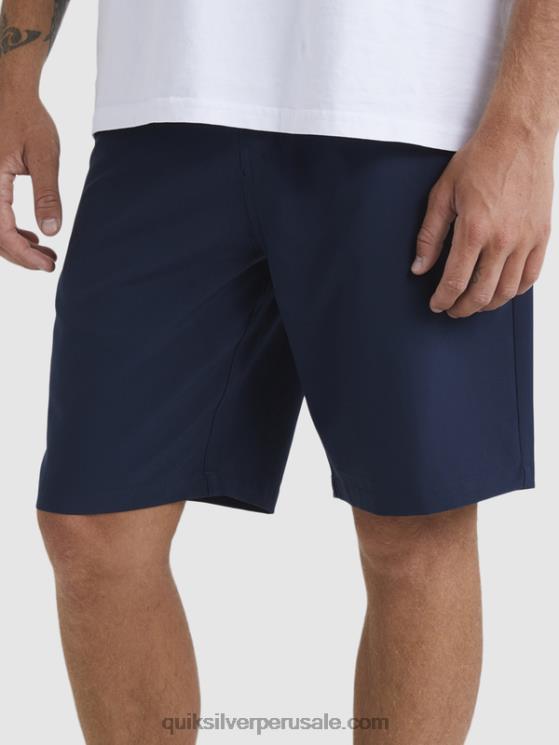 Quiksilver N8LNT142 hombres chaqueta azul marino pantalones cortos híbridos Ocean Union Amphibian 20