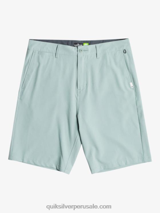 Quiksilver N8LNT144 hombres entorno verde pantalones cortos híbridos Ocean Union Amphibian 20