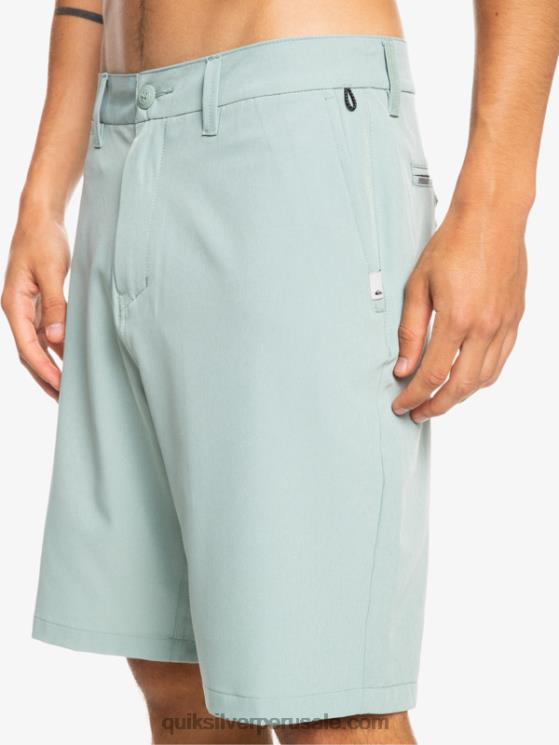 Quiksilver N8LNT144 hombres entorno verde pantalones cortos híbridos Ocean Union Amphibian 20