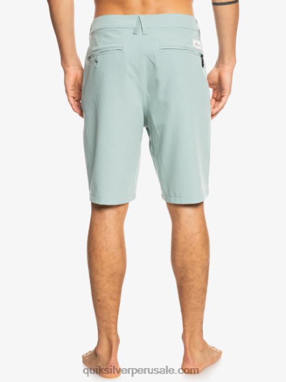 Quiksilver N8LNT144 hombres entorno verde pantalones cortos híbridos Ocean Union Amphibian 20