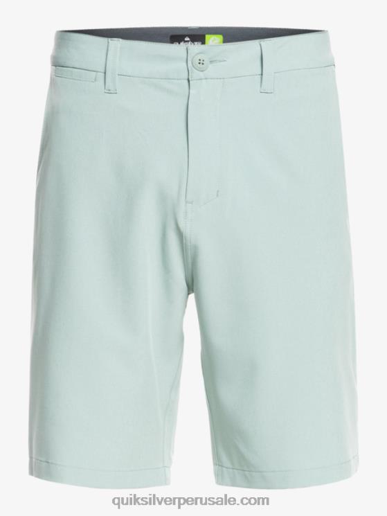 Quiksilver N8LNT144 hombres entorno verde pantalones cortos híbridos Ocean Union Amphibian 20