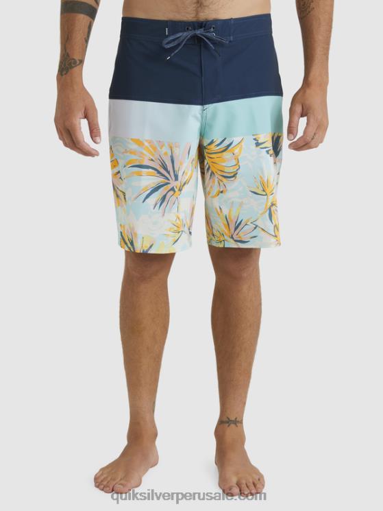 Quiksilver N8LNT1450 hombres insignias azules shorts de playa surfsilk panel 20