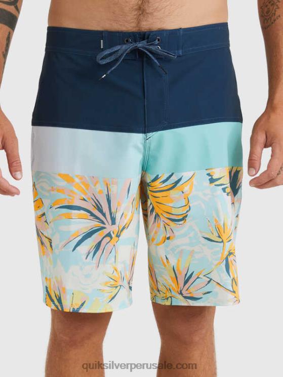 Quiksilver N8LNT1450 hombres insignias azules shorts de playa surfsilk panel 20