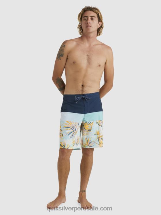 Quiksilver N8LNT1450 hombres insignias azules shorts de playa surfsilk panel 20