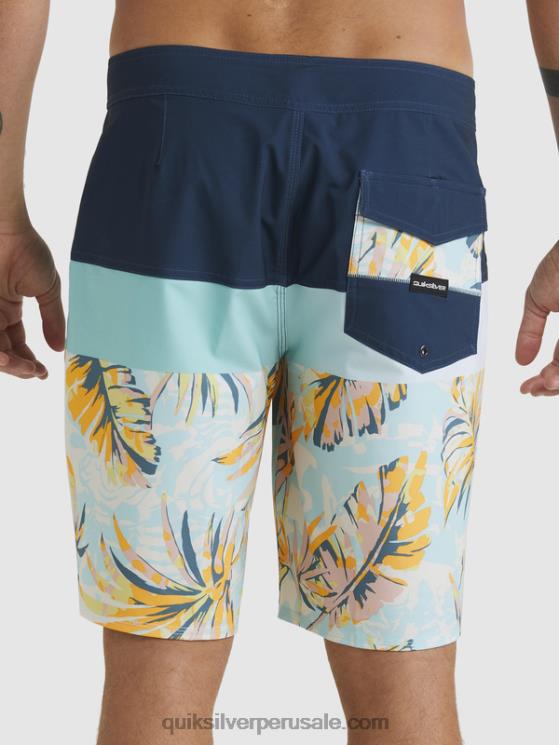 Quiksilver N8LNT1450 hombres insignias azules shorts de playa surfsilk panel 20