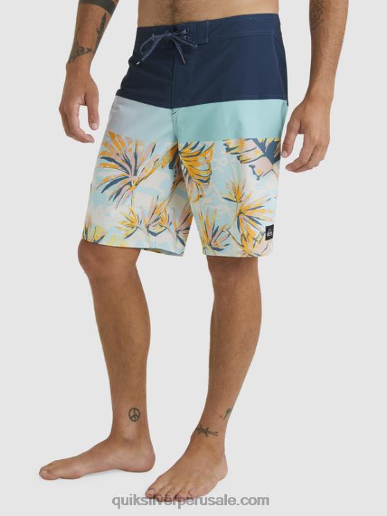 Quiksilver N8LNT1450 hombres insignias azules shorts de playa surfsilk panel 20