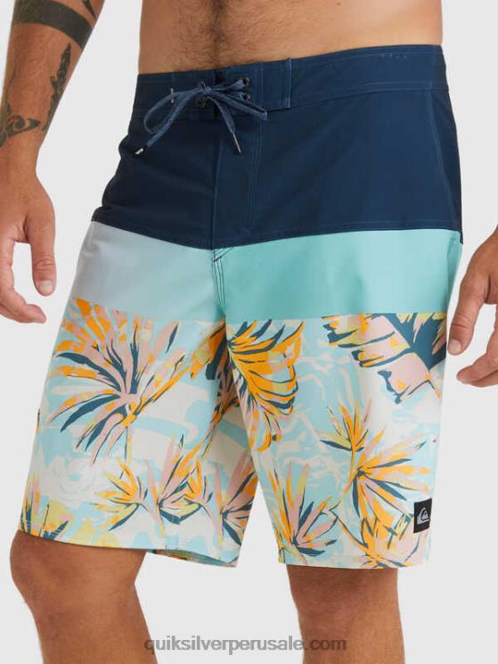 Quiksilver N8LNT1450 hombres insignias azules shorts de playa surfsilk panel 20