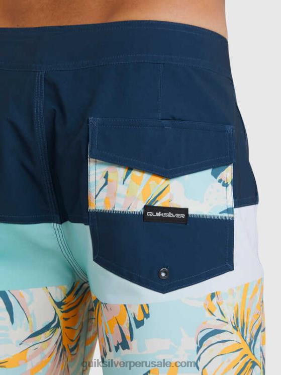 Quiksilver N8LNT1450 hombres insignias azules shorts de playa surfsilk panel 20