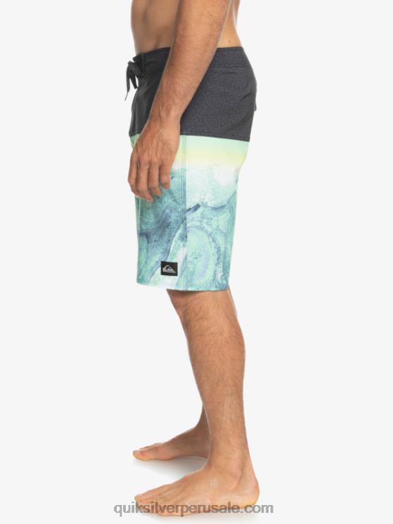 Quiksilver N8LNT1451 hombres ceniza verde shorts de playa surfsilk panel 20