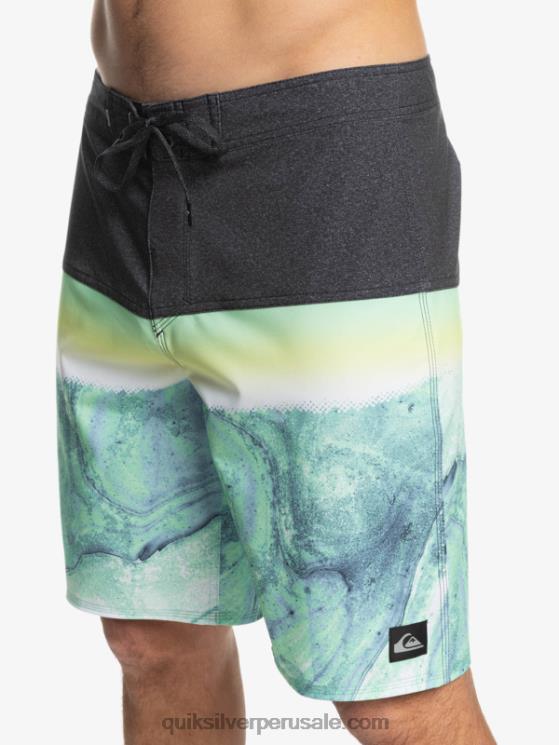 Quiksilver N8LNT1451 hombres ceniza verde shorts de playa surfsilk panel 20