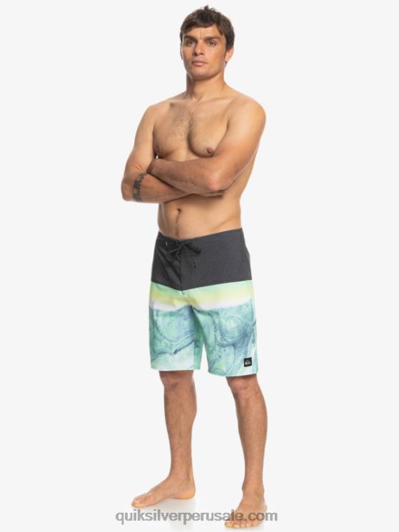 Quiksilver N8LNT1451 hombres ceniza verde shorts de playa surfsilk panel 20