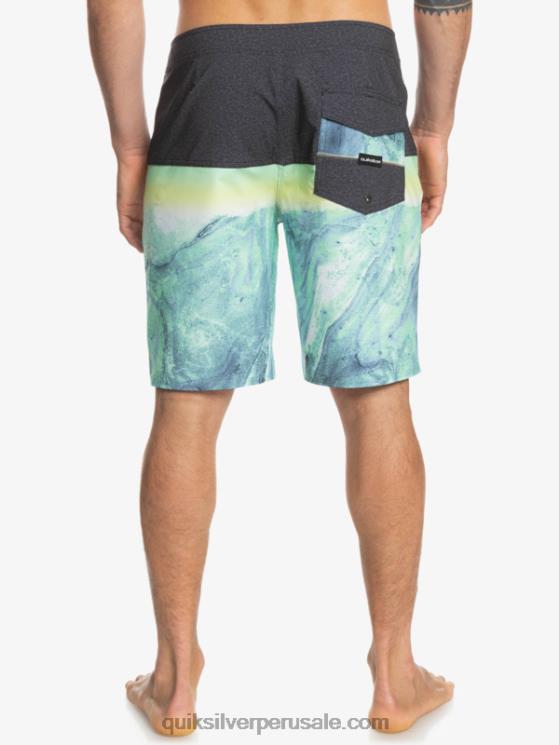Quiksilver N8LNT1451 hombres ceniza verde shorts de playa surfsilk panel 20