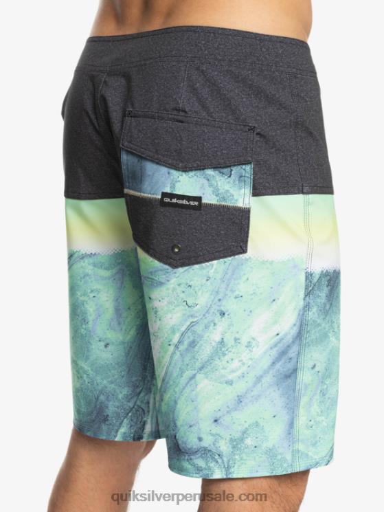 Quiksilver N8LNT1451 hombres ceniza verde shorts de playa surfsilk panel 20