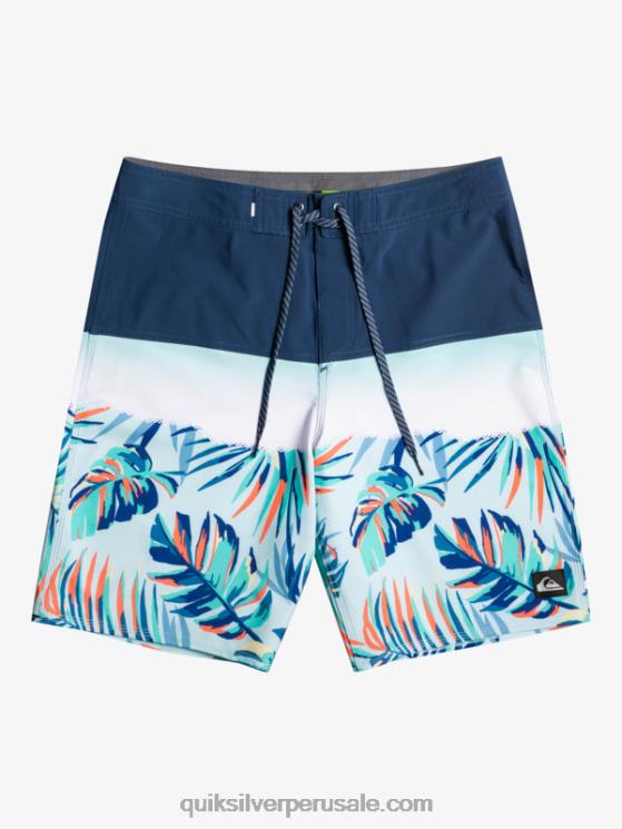 Quiksilver N8LNT1456 hombres insignias azules shorts de playa surfsilk panel 20