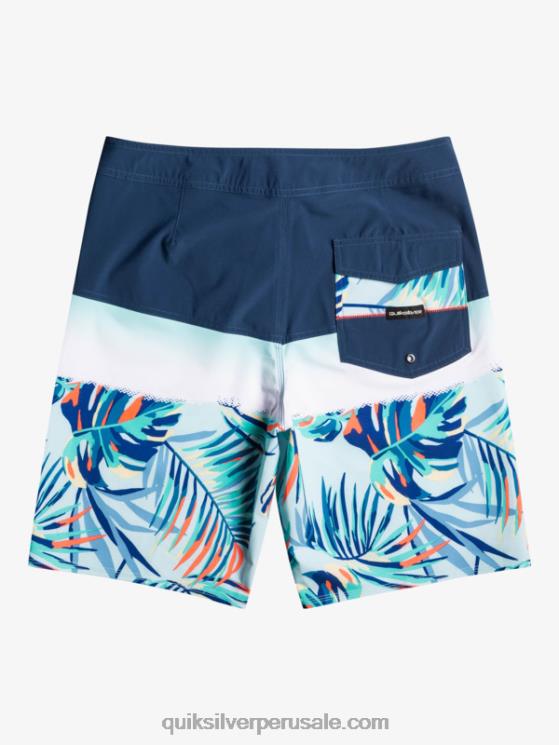 Quiksilver N8LNT1456 hombres insignias azules shorts de playa surfsilk panel 20