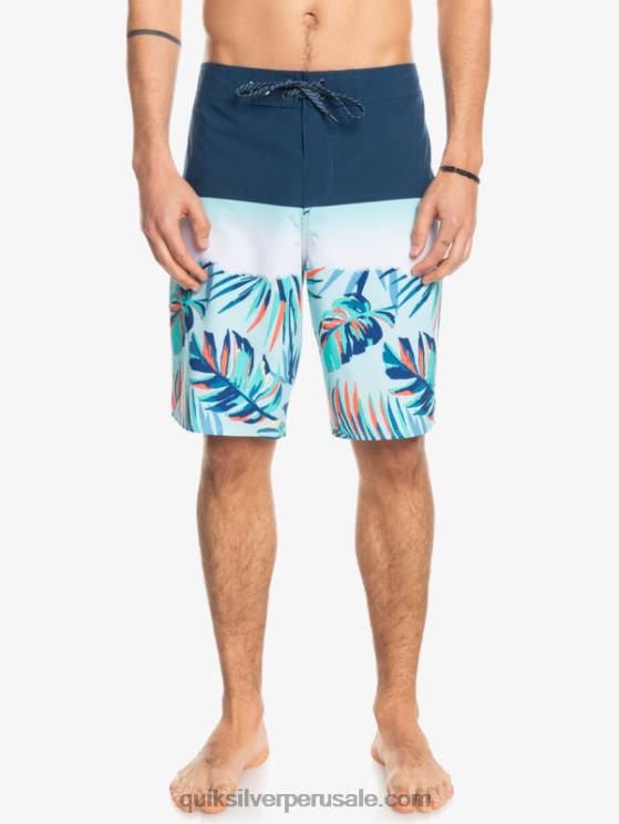 Quiksilver N8LNT1456 hombres insignias azules shorts de playa surfsilk panel 20
