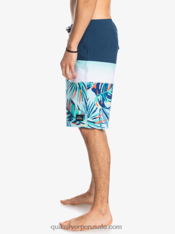 Quiksilver N8LNT1456 hombres insignias azules shorts de playa surfsilk panel 20