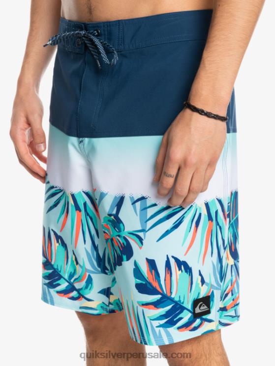 Quiksilver N8LNT1456 hombres insignias azules shorts de playa surfsilk panel 20