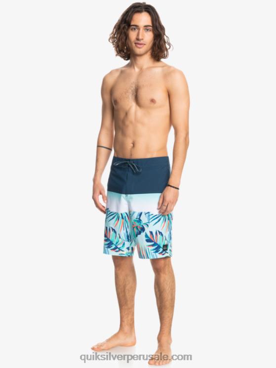 Quiksilver N8LNT1456 hombres insignias azules shorts de playa surfsilk panel 20