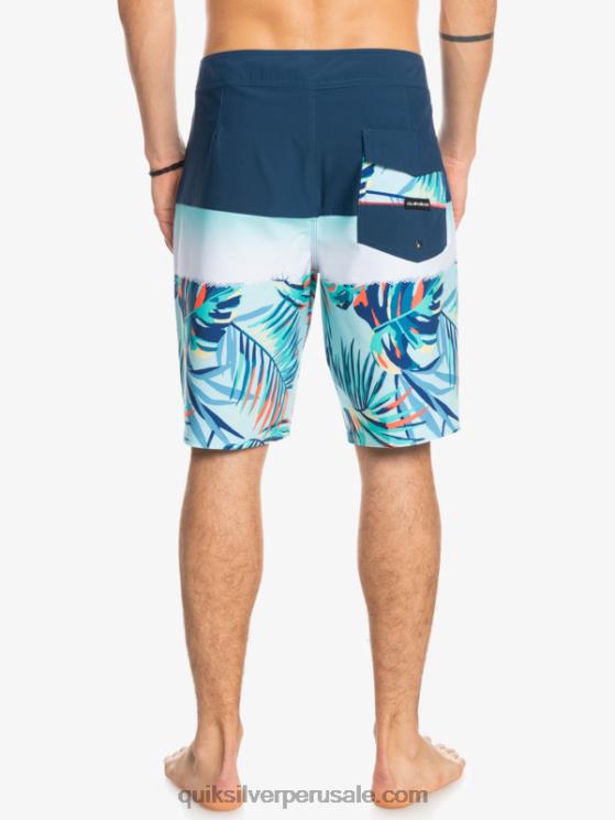 Quiksilver N8LNT1456 hombres insignias azules shorts de playa surfsilk panel 20