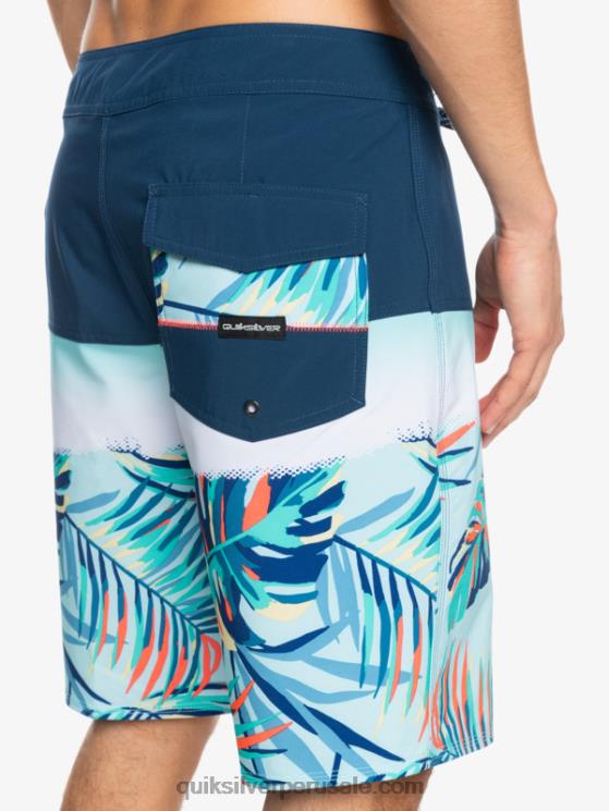 Quiksilver N8LNT1456 hombres insignias azules shorts de playa surfsilk panel 20