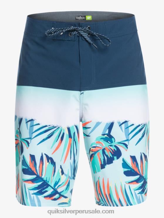 Quiksilver N8LNT1456 hombres insignias azules shorts de playa surfsilk panel 20