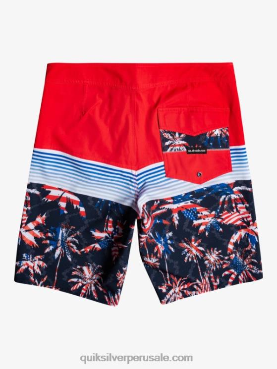 Quiksilver N8LNT1459 hombres rojo de alto riesgo shorts de playa surfsilk panel 20