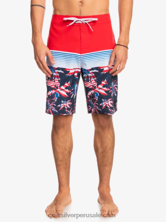 Quiksilver N8LNT1459 hombres rojo de alto riesgo shorts de playa surfsilk panel 20