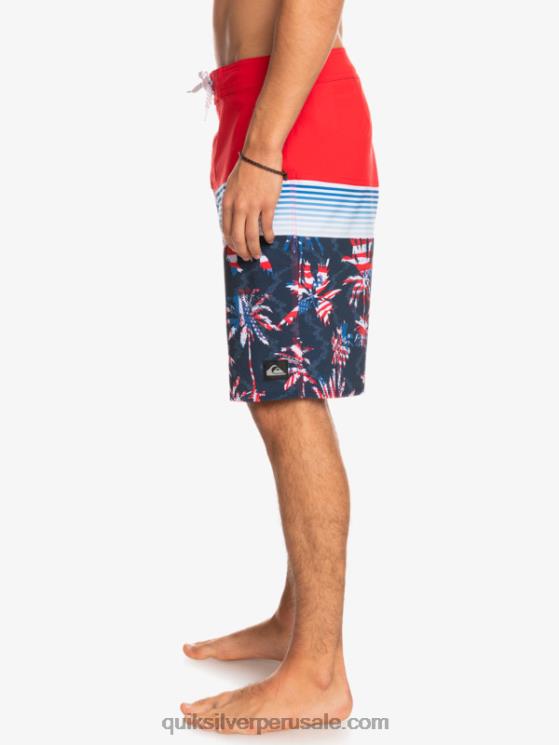Quiksilver N8LNT1459 hombres rojo de alto riesgo shorts de playa surfsilk panel 20