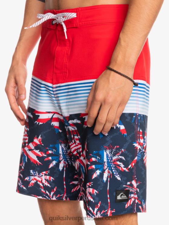 Quiksilver N8LNT1459 hombres rojo de alto riesgo shorts de playa surfsilk panel 20