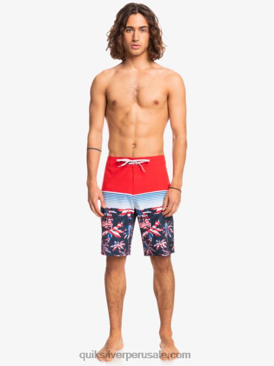 Quiksilver N8LNT1459 hombres rojo de alto riesgo shorts de playa surfsilk panel 20
