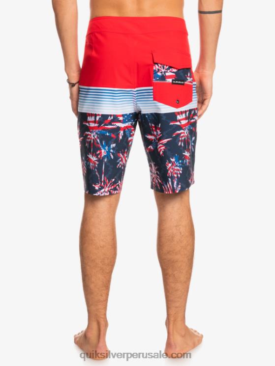 Quiksilver N8LNT1459 hombres rojo de alto riesgo shorts de playa surfsilk panel 20