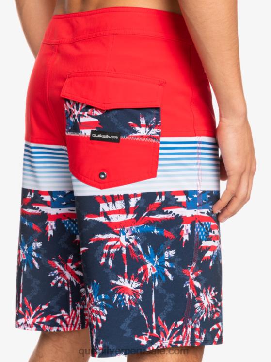 Quiksilver N8LNT1459 hombres rojo de alto riesgo shorts de playa surfsilk panel 20
