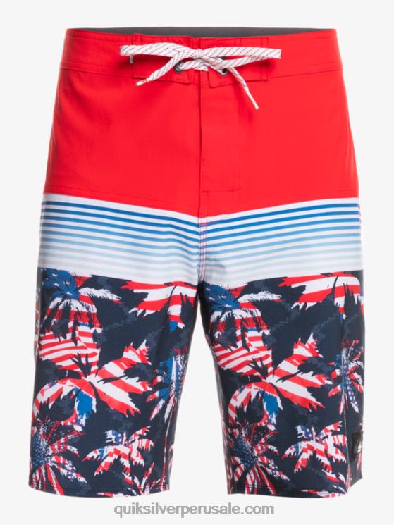 Quiksilver N8LNT1459 hombres rojo de alto riesgo shorts de playa surfsilk panel 20