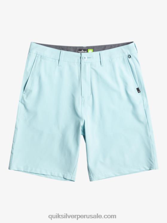 Quiksilver N8LNT145 hombres cielo azul pantalones cortos híbridos Ocean Union Amphibian 20